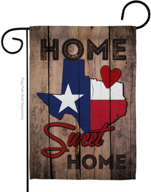 Texas Flag State Banner Home Sweet Home Decor Indoor Wall Art Patio Lawn Front Porch Room Decorations Outdoor Tapestry Yard Garden Sign Indoor Ame...