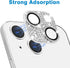 for iPhone 13 & iPhone 13 Mini Camera Lens Protector, Bling 3D Rhinestone Sparkle Diamond 9H Tempered Glass Camera Cover Anti Scratch Shockproof M...