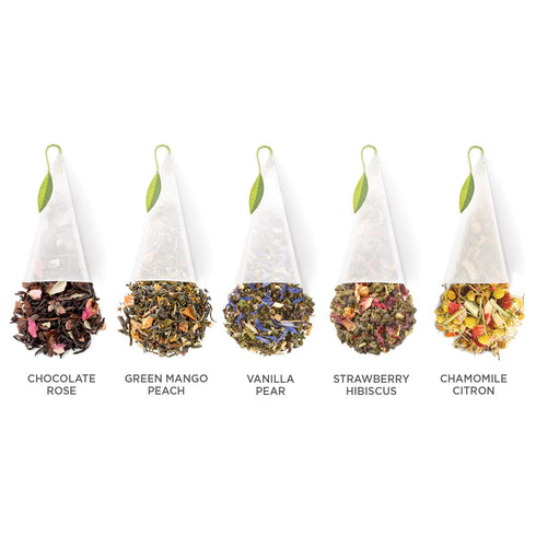 Tea Forte Jardin Organic Fruit, Herb and Flower Teas, Petite Presentation Box Tea Gift Set Sampler, 10 Count, 2 of Each Variety Individually Wrapp...