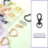 Swpeet 60Pcs Round and Heart Shape 4 Colors Key Rings O Rings with Metal Swivel Lobster Claw Clasp Keychain Assortment Kit, Flat Keychain Rings Me...