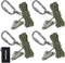 Hikeman 4 Pack Camping Rope with Locking Carabiner Clip,4mm Reflective Guy Lines with Triangular Guyline Adjuster Tensioner,Nylon Cord for Tent Ta...