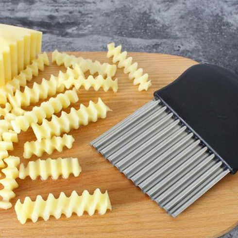 Guardians Crinkle Chopper, French Fries Potato Cutters Fruit Vegetable Wavy Chopper Knife Stainless Steel Blade Cutting Tool, Set of 2...