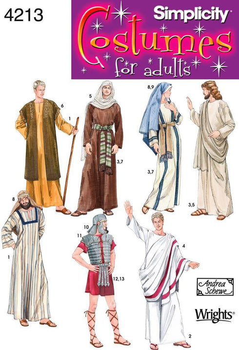 Simplicity 4213 Historical Halloween Costume Sewing Pattern for Men and Women by Andrea Schewe, Sizes A (XS-XL)...