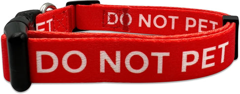 Do Not Pet Dog Collar - Prevents Accidents Warning Small Medium Large Dogs (Medium, Red)...