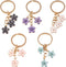 5 pcs Keychains for Women Girls,Flowers Charms Enameled Keychain Tassel Keyring Gifts Purse Bag Accessories Bulk...