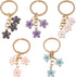 5 pcs Keychains for Women Girls,Flowers Charms Enameled Keychain Tassel Keyring Gifts Purse Bag Accessories Bulk...
