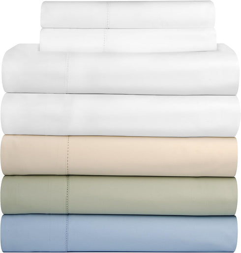 Pointehaven 800 Thread Count Pima Cotton Pillowcases, Standard, Sage...
