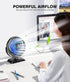 JZCreater USB Desk Fan, USB Fan Mini, 360 Rotation Desktop Fan with 3 Speed, Table Personal Cooling Fan, Quiet Mini Desk Fan, USB Powered, Small F...