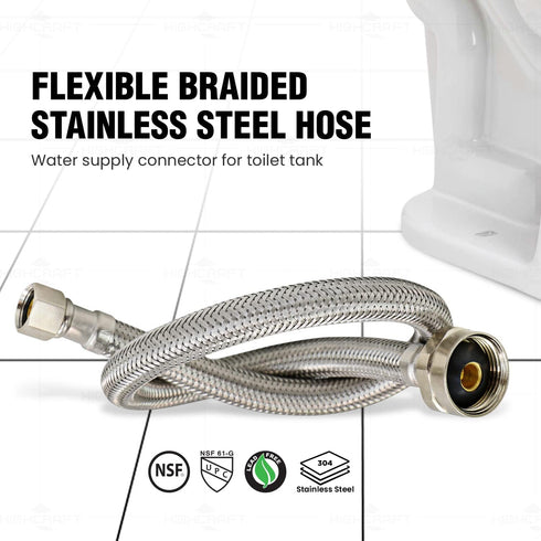 Highcraft CNCT27413-OM1 Tank Supply line, 12 in, Stainless Steel...