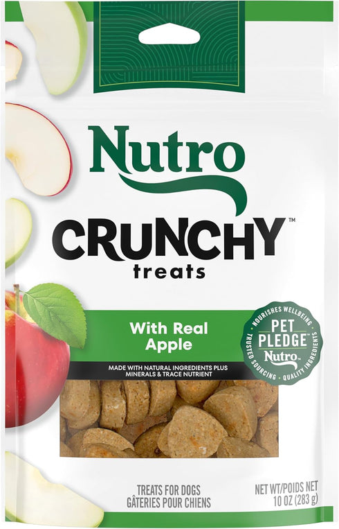 NUTRO Crunchy Dog Treats with Real Apple, 10 oz. Bag...