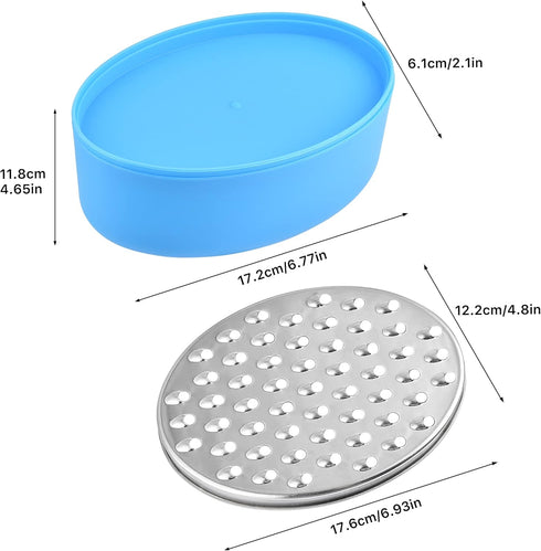 Cheese Grater, Grater Lemon with Food Storage Container & Lid Grinder Grater for kitchen - Perfect For Hard Parmesan, Ginger, Vegetables, Butter (...