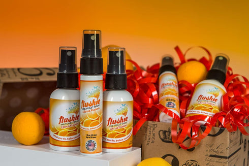 Flushie Pre-Toilet Spray 8oz Poop Spray for Toilet Deodorizer Travel Size Toiletries Bathroom Spray Traveling Essentials Poop deodorizer Poop Odor...