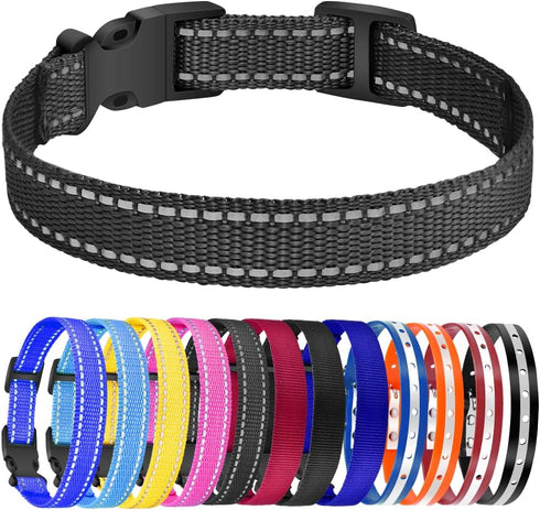 PetJoy Shock Collar Replacement Collar Strap, Reflective Dog Collars Strong, Durable & Adjustable Dog Collar- 2 Piece Set Collar for Dogs...