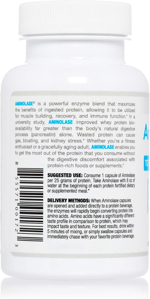 Arthur Andrew Medical - Aminolase TPA, Total Protein Assimilation, Optimal Protein Absorption and Decreased Gas and Bloating, Vegan, Non-GMO, 30 C...