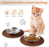 Cat Food Bowls, 2 Pcs Stainless Steel Cat Food and Water Bowls, Whisker Fatigue Shallow Cat Dishes, Small Dog Puppies Fat Faced Cat Kitten Supplie...