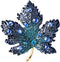 Rhinestone Big Maple Leaf Brooch Pin for Women Men Fashion Crystal Delicate Wedding Fall Party Brooches Lapel Pins Elegant Dress Accessories Jewel...