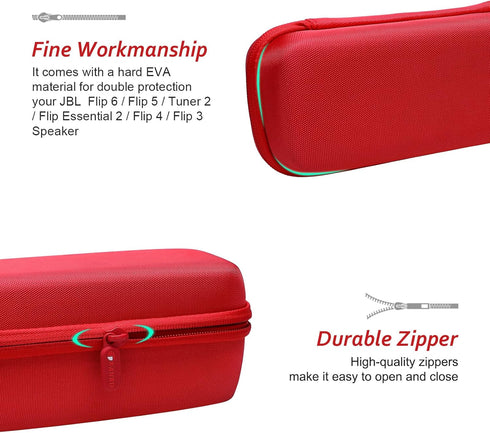 XANAD Hard Case for JBL FLIP 6 or FLIP 5 or FLIP 4 or FLIP Essential or Sono Roam 2/1 Waterproof Portable Bluetooth Speaker- Travel Carrying Stora...