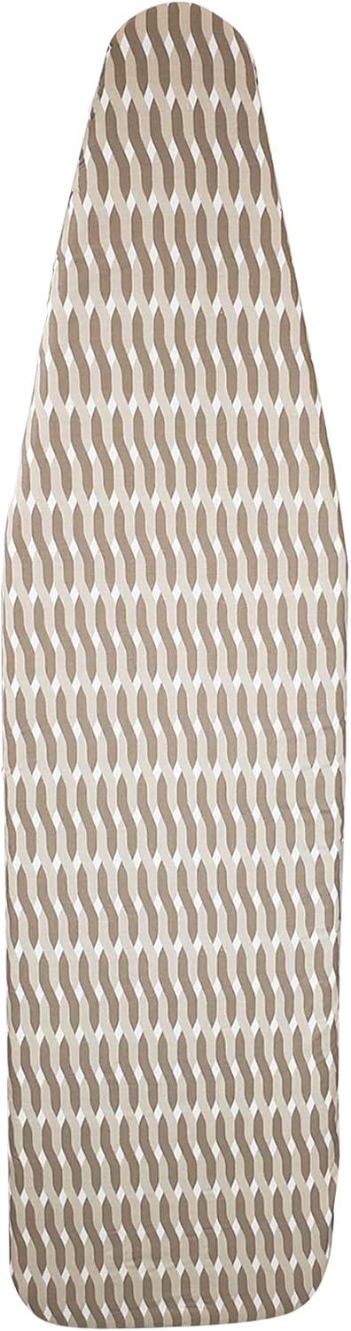 HOMZ 1915078 Premium Standard Width Ironing Board Cover and Pad, Taupe/Brown/White Pattern...