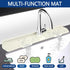 Kitchen Sink Splash Guard Gen2-30" x 6'' Silicone Sink Mat Splash Guard fit for Countertop, Bathroom,Farmhouse,RV by EBIGIC (White)...