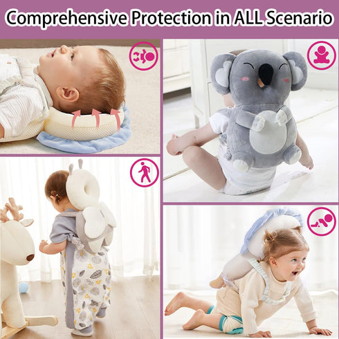Toddler Baby Protection Backpack Wear, Head Protector Pad Safety Cushion for Crawling Walking, Baby Essentials Infant Toys Baby Boy Girl Gifts, Su...
