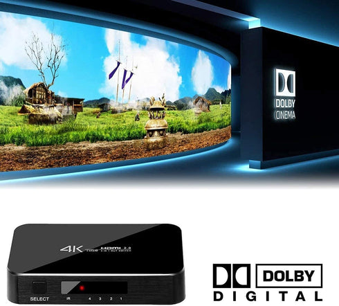 HDMI Switch 4X1, 4K Ultra HD HDMI Switcher Support HDMI 2.0 HDCP 2.2, 3D, 1080P, 4Kx2k@60Hz (IR Remote Control)...
