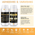 Gold Leaf Adhesive Set 200ml Gold Plating Kit Protective Varnish 100 pcs Gilding Adhesive Set Gold Leaf Sheets, 2 Brushes, Water Based Leaf Glue f...