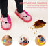 Washable Chenille Microfiber Slippers Floor Dust Dirt Hair Detachable Microfiber Mop Slippers for Office Home Room (Pink, Women 7-9/Men 5-7)...