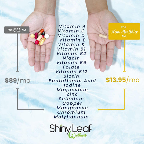 Shiny Leaf Bariatric Multivitamin Iron-Free Capsules for Post Bariatric Surgery Patients, Once Daily Bariatric Vitamins without Iron for WLS, Slee...