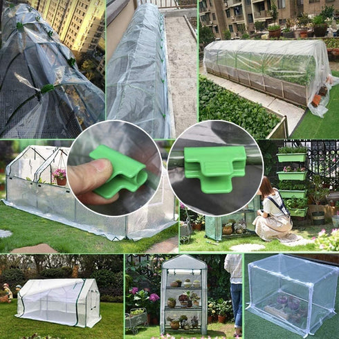 Plant Clips Small Greenhouse Clamps for Garden 11mm/0.43 inch 30Pcs Plant Stakes Garden Snaps Pipe vegetables Tunnel Hoop Row Cover...