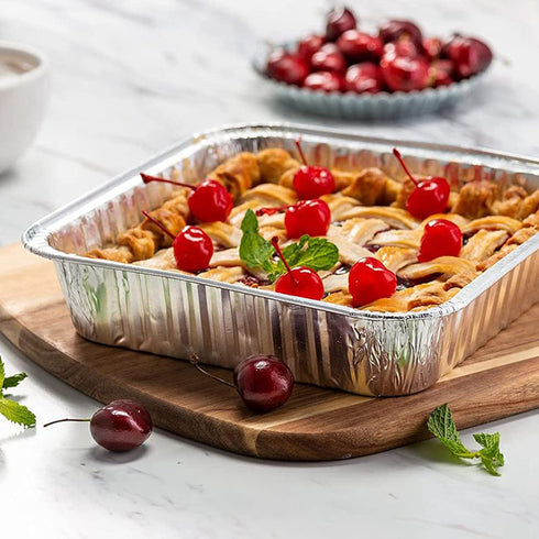 10pack- 8 x 8 Aluminum foil Pans Disposable Heavy Duty Square baking Cake Pans, Cooking Tins Homemade Breads Oven Pans,Foil Pans, Baking cake Pans...