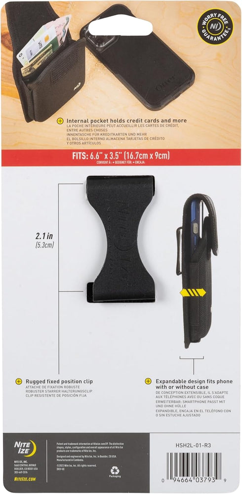 Nite Ize Clip Case Hardshell Universal Rugged Holster - Protective Phone Holder with Belt Clip - Phone Holster for Men's & Women's Belts - Utility...