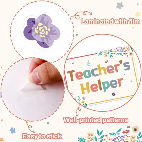 104 Pcs Classroom Jobs Bulletin Board Set Rainbow Bulletin Board Class Jobs Chart Set Cutout Teacher's Helper Chalkboard Decor for for School Wall...