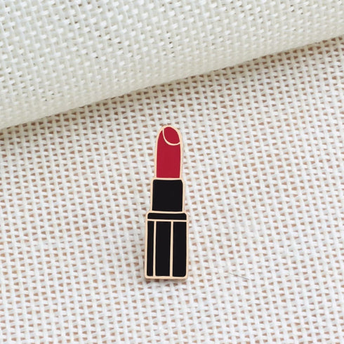 Red Lip Lipstick Enamel Lapel Brooch Pin for Men Women (2 PCS 1#)...
