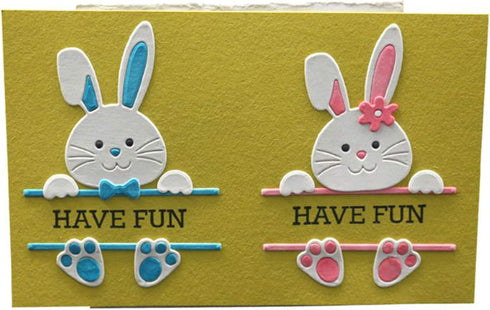 Bow Rabbit Metal Die Cuts, Easter Rabbit Bowtie Bow Cutting Dies Cut Stencils for DIY Scrapbooking Album Decorative Embossing Paper Dies Card Maki...