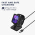 kwmobile Docking Station Compatible with Xiaomi Redmi Watch 4 - Charging Charger Cable with Stand - Black...