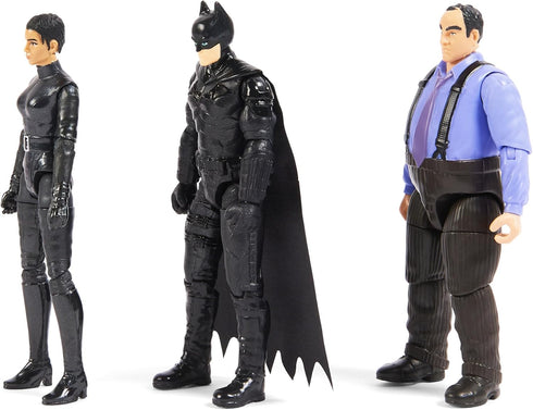 DC Comics, Batman 3-Pack with Exclusive 4” Batman, Selina Kyle, The Penguin Action Figures, 3 Accessories, Batman Movie Kids Toys (Amazon Exclusiv...