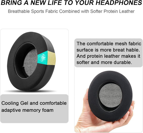 Kraken Replacement Ear Pads Cushions, Cooling-Gel Earpads for Razer Kraken Pro V2 Razer Kraken 7.1 V2 Headphone Ear Cups Earmuffs Made of Premium ...