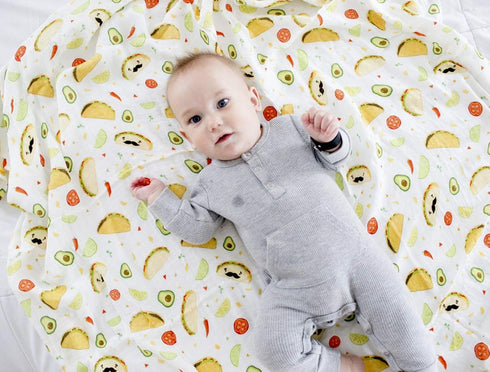 Loulou Lollipop Soft Baby Swaddle Blanket Muslin Wrap Receiving Blanket for Newborn to Toddler Girl and Boy, Large 47” by 47” - Taco…...