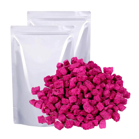 Mkostlich Freeze-dried Dragon Fruit, 2 x 3.52oz Dragon Fruit Snacks with 1 Ingredients, No Sugar Added, Dragonfruits Cube for Drink, Baking, Break...