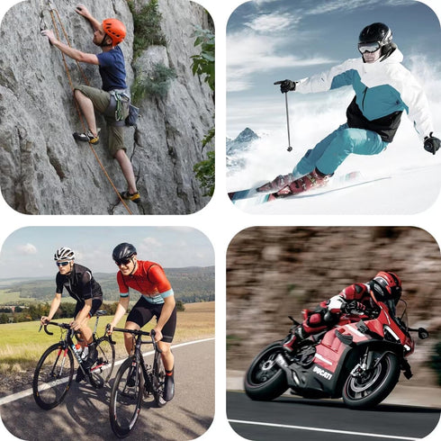 Motorcycle Bluetooth Headset E1 2 Riders Wireless Dirt Bike Helmet Intercom with CVC Noise Cancellation Stereo Music IPX6 Waterproof for Half/Open...