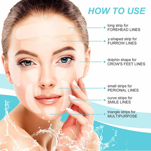 Face Wrinkle Patches - 160 Count Forehead Wrinkle Patches, Anti Wrinkle Patches For Reducing Forehead Eye And Around Mouth & Upper Lip Wrinkles,Sk...