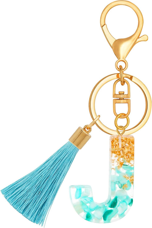 Alphabet Initial Letter Keychain for Women gift To Little Girls Tassel Butterfly Pendant Key Ring for Backpack...