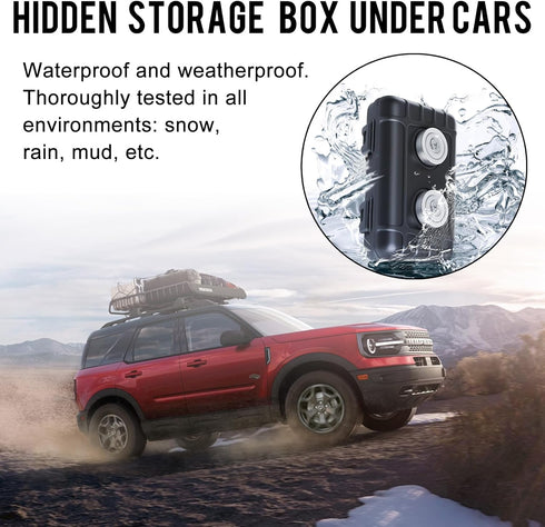 Magnetic Key Holder Under Car, Hide A Key Outdoor/Under Car, Waterproof Magnetic Key Hider Outdoor?1 Pack?...