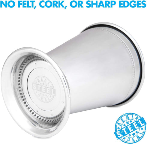 Mint Julep Cups: Stainless Steel Glasses, Set of 2 OR Set of 4, Metal 12 oz Cocktail Glasses, Party Supplies...