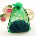 100 Pieces 5x7 inches Gift Wrap Bags Green, Organza Sheer Fabric,Drawstring Classy Present Bags for Baby Shower Favor,Candy,Christmas Favour,Sampl...