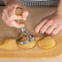 MASTER FENG Ravioli Stamp Maker Cutter with Roller Wheel Set, Mold with Wooden Handle and Fluted Edge, Pasta Press Kitchen Attachment (MF-146)...
