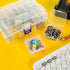 13 Pieces Small Plastic Craft 0rganizers and Storage, Transparent Box with Hinged Lid for Storage of Jewelry, Diamonds, DIY Art Craft Accessory...