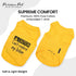 Parisian Pet Dog T-Shirt - Embroidered ' Caution Can’t Control My Licker ' Dog Tee Shirt - 100% Cotton, Dog Clothes - Sleeveless Pet Vest - Yellow...