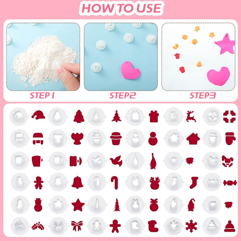 Set of 36 Polymer Clay Cutters for Earring Mini Clay Cutters for Polymer Clay Jewelry Small Clay Cutters Plastic Clay Molds Pottery Tools for Jewe...