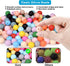 Silicone Beads Bracelet Making Kit, 70PCS 15mm Soft Rubber Round Beads for Keychain Wristlets, Loose Beads Crafts for Pacifier Clips Teething Lany...